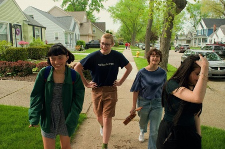 Moriondo hanging out with her friends